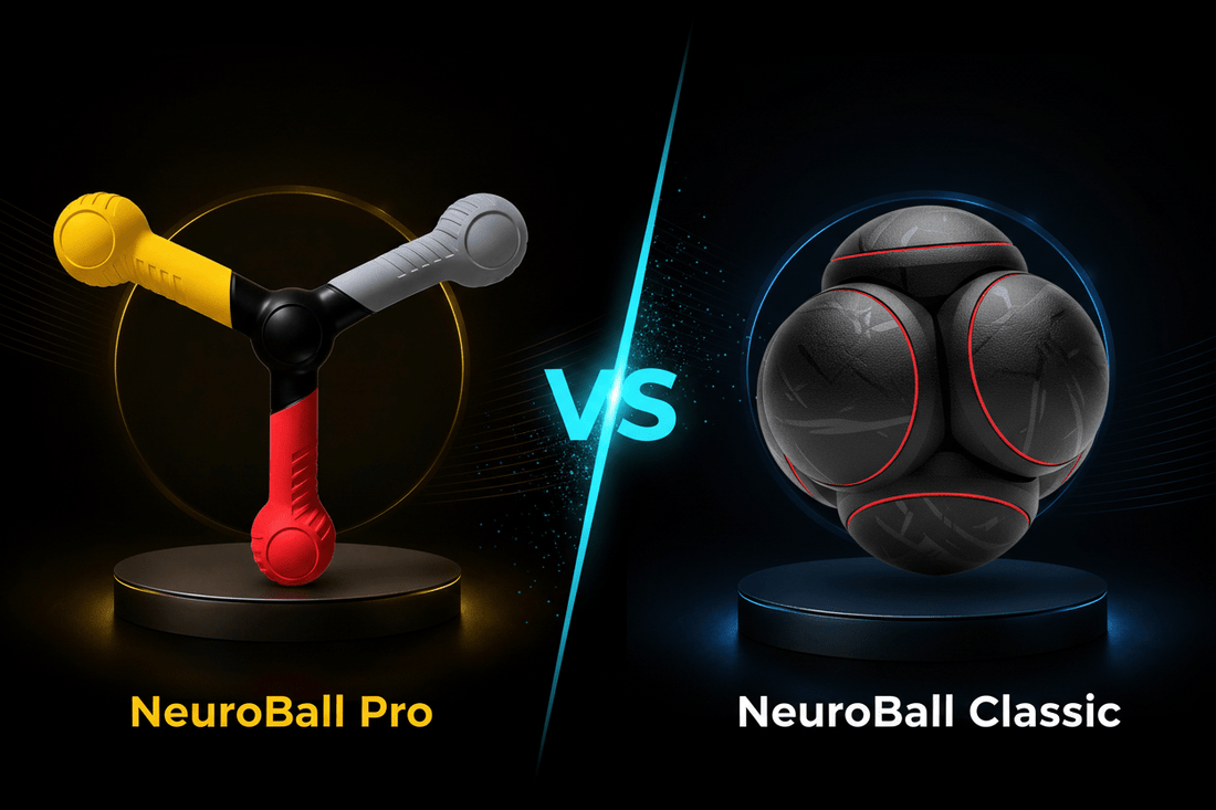 NeuroBall Pro balle de réaction triangulaire vs NeuroBall Classic balle de réflexes - comparatif entraînement sport