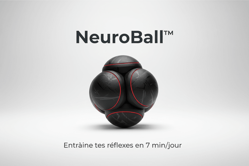 NeuroBall™ – Logo - petite balle à rebond sensorielle pour réflexes, idéale chat, chien et enfant.